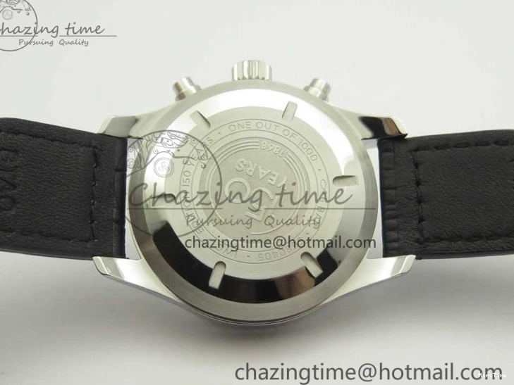 MIROTIME 0712 Pilot Chrono 377725 SS ZF 1:1 Best Edition White Dial on Black Leather Strap A Soft 7183